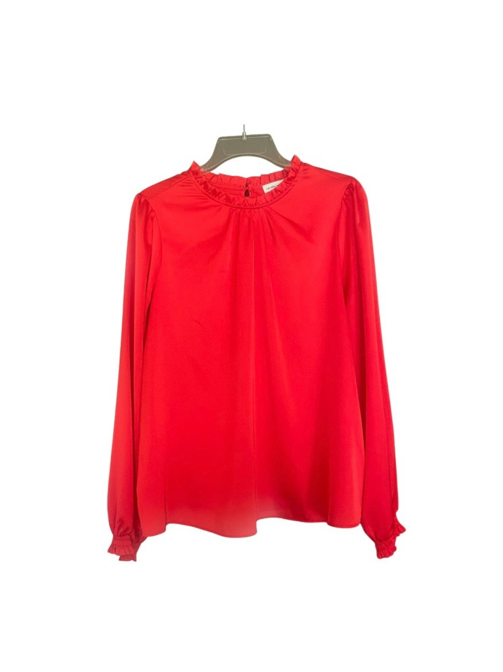NWT cupcakes & cashmere Ruffle-Trim Long Sleeve Blouse
